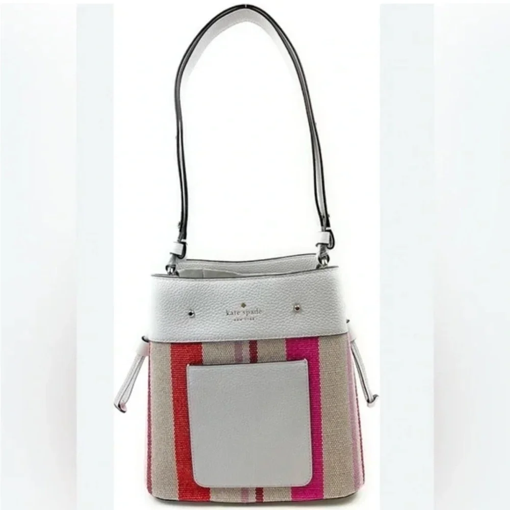 Kate Spade Multicolor Striped Shoulder Bag needs repair